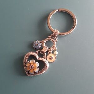 Brighton Heart Flower Keychain Bag Charm